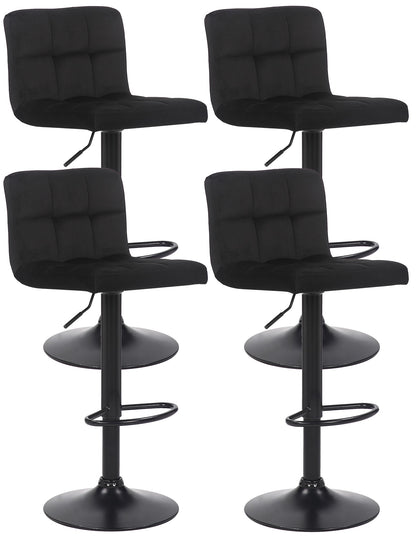 4er Set Barhocker Feni Samt