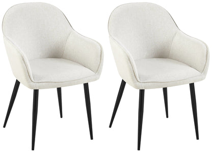 2er Set Esszimmerstühle Boise Stoff