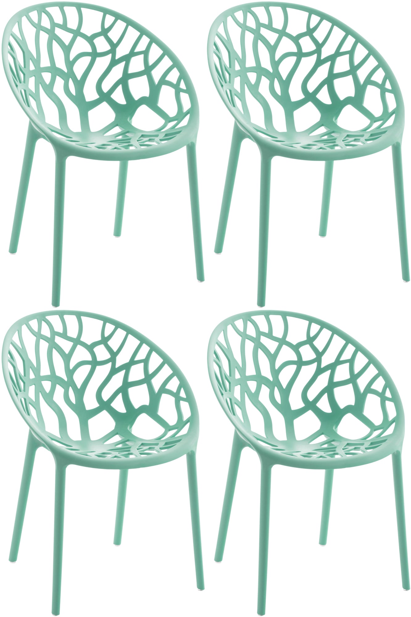 4er Set Stapelbare Gartenstühle Hope