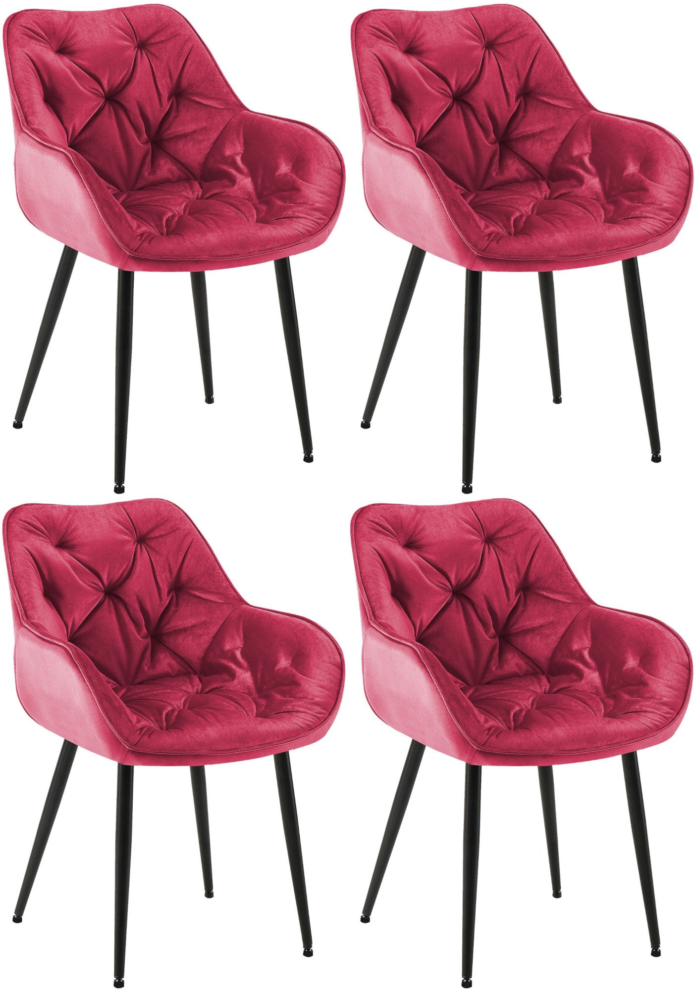 4er Set Stuhl Tanna Samt