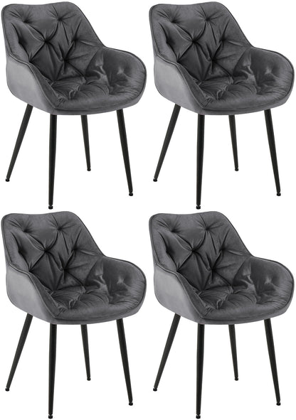 4er Set Stuhl Tanna Samt