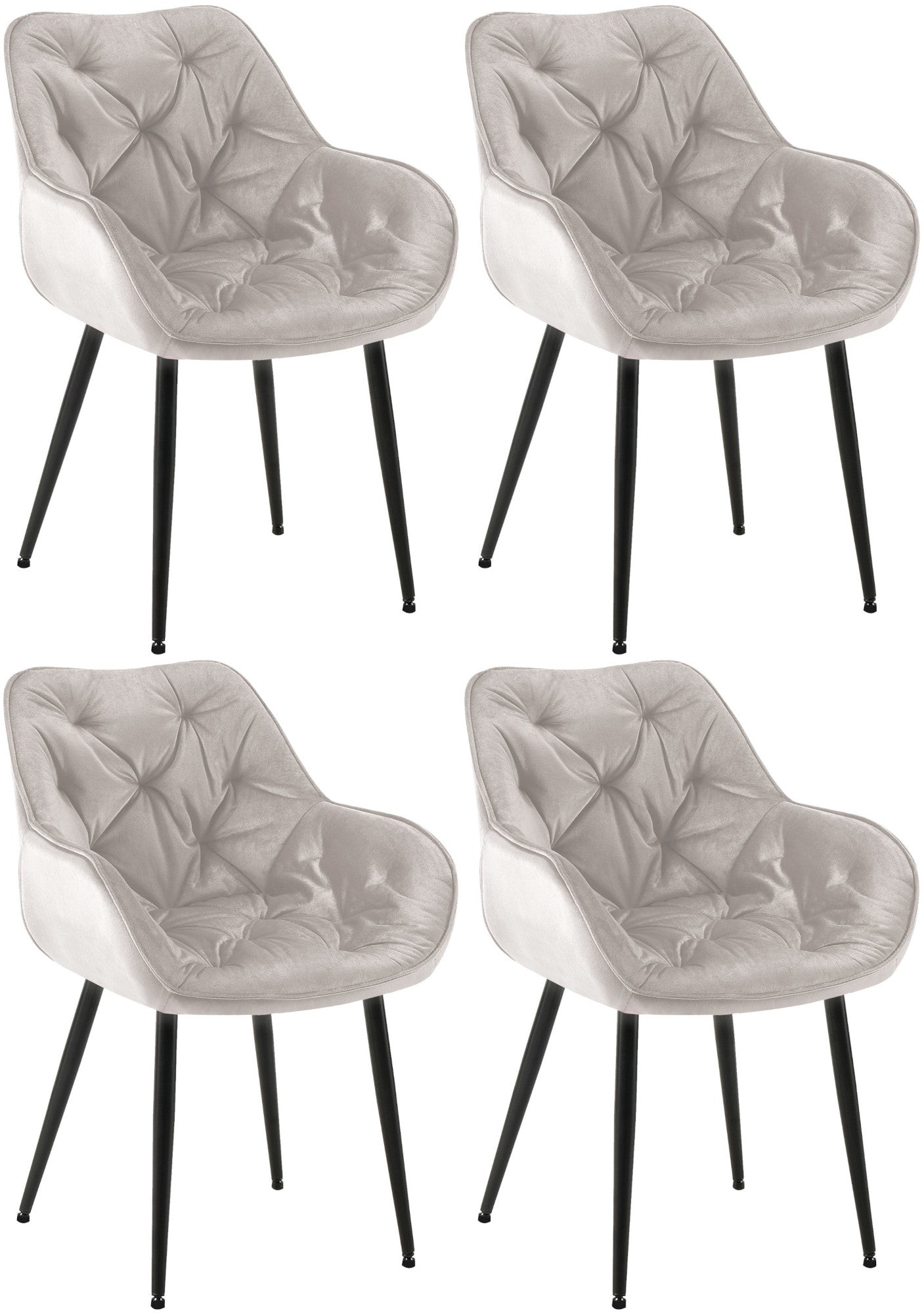 4er Set Stuhl Tanna Samt