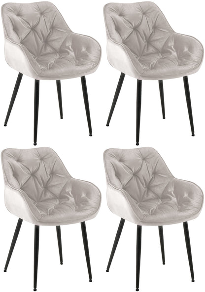 4er Set Stuhl Tanna Samt