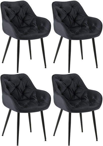 4er Set Stuhl Tanna Samt