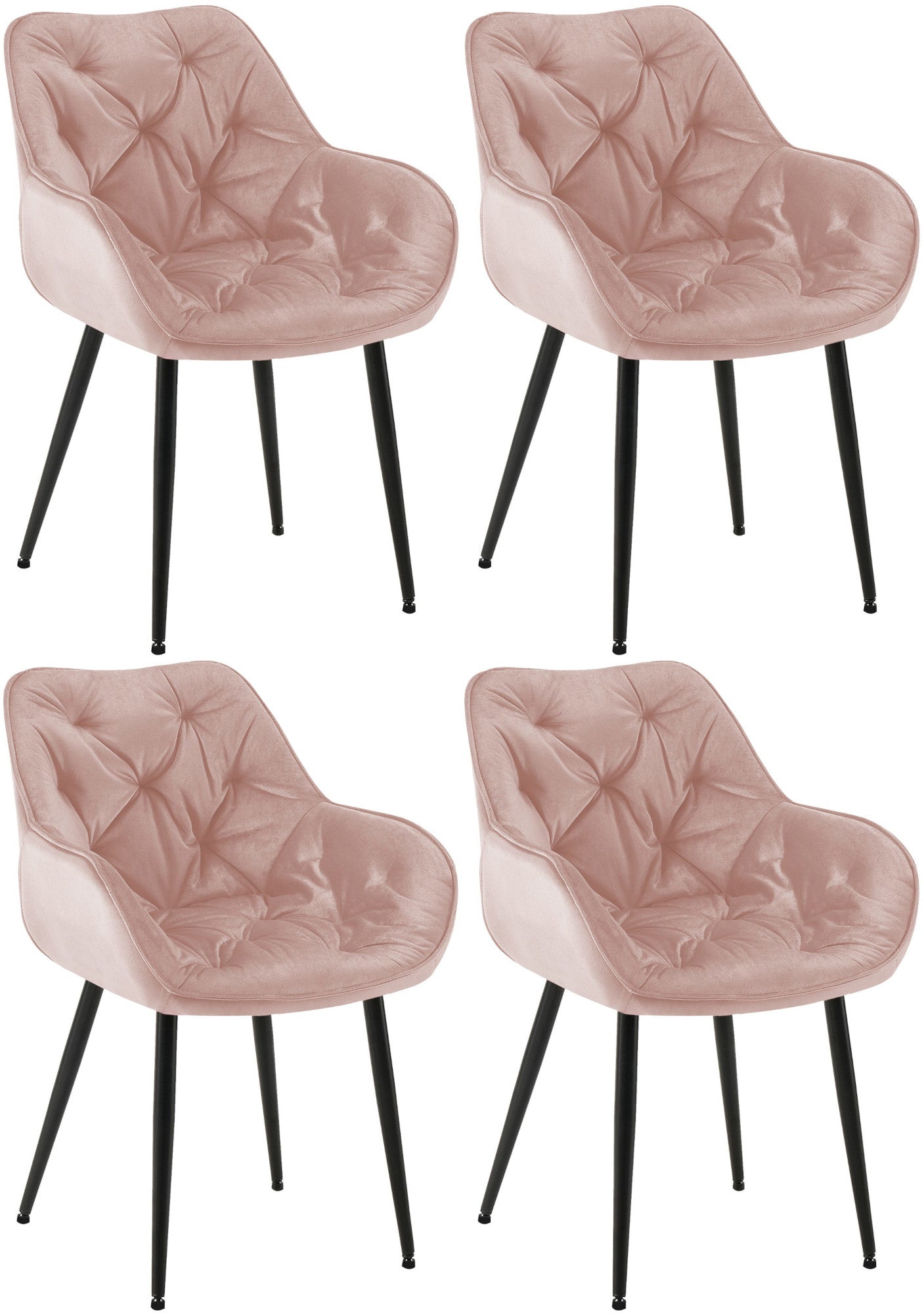 4er Set Stuhl Tanna Samt