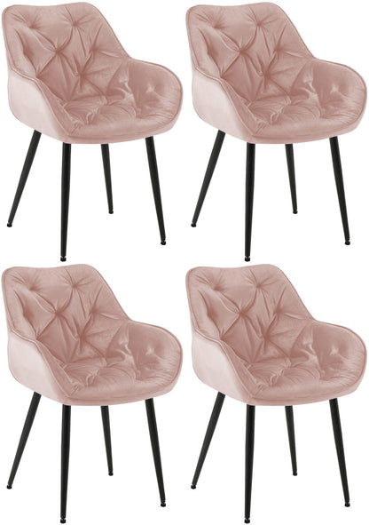 4er Set Stuhl Tanna Samt