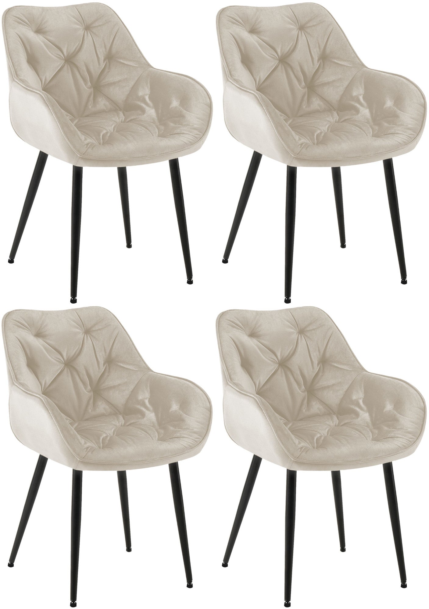 4er Set Stuhl Tanna Samt
