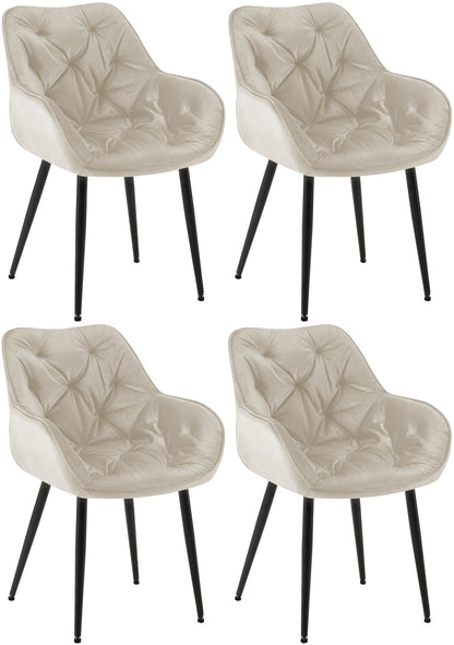 4er Set Stuhl Tanna Samt