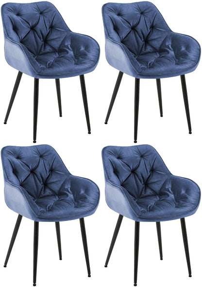 4er Set Stuhl Tanna Samt