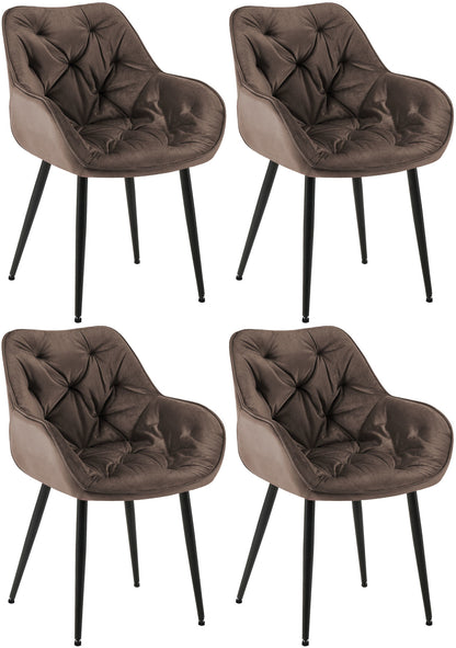 4er Set Stuhl Tanna Samt