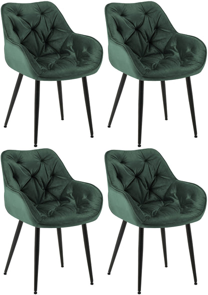 4er Set Stuhl Tanna Samt