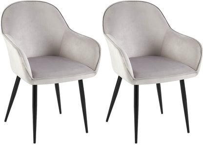 2er Set Esszimmerstuhl Boise Samt