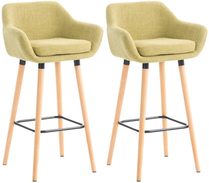 2er Set Barhocker Grant mit Stoffbezug