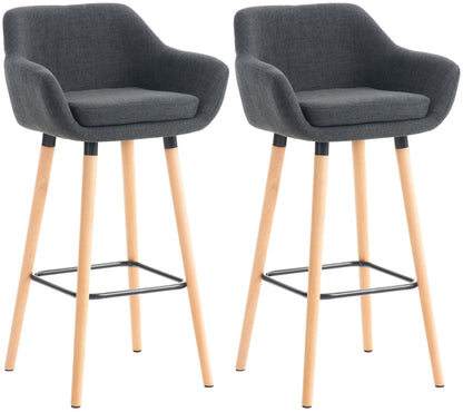 2er Set Barhocker Grant mit Stoffbezug