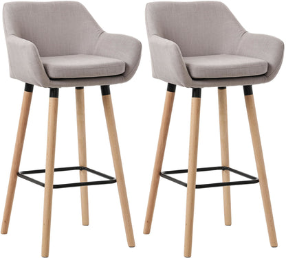 2er Set Barhocker Grant mit Stoffbezug