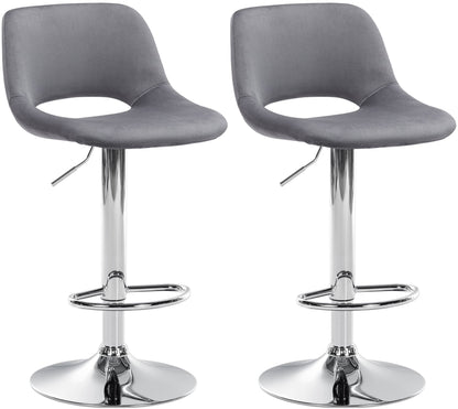 2er Set Barhocker Camden Samt