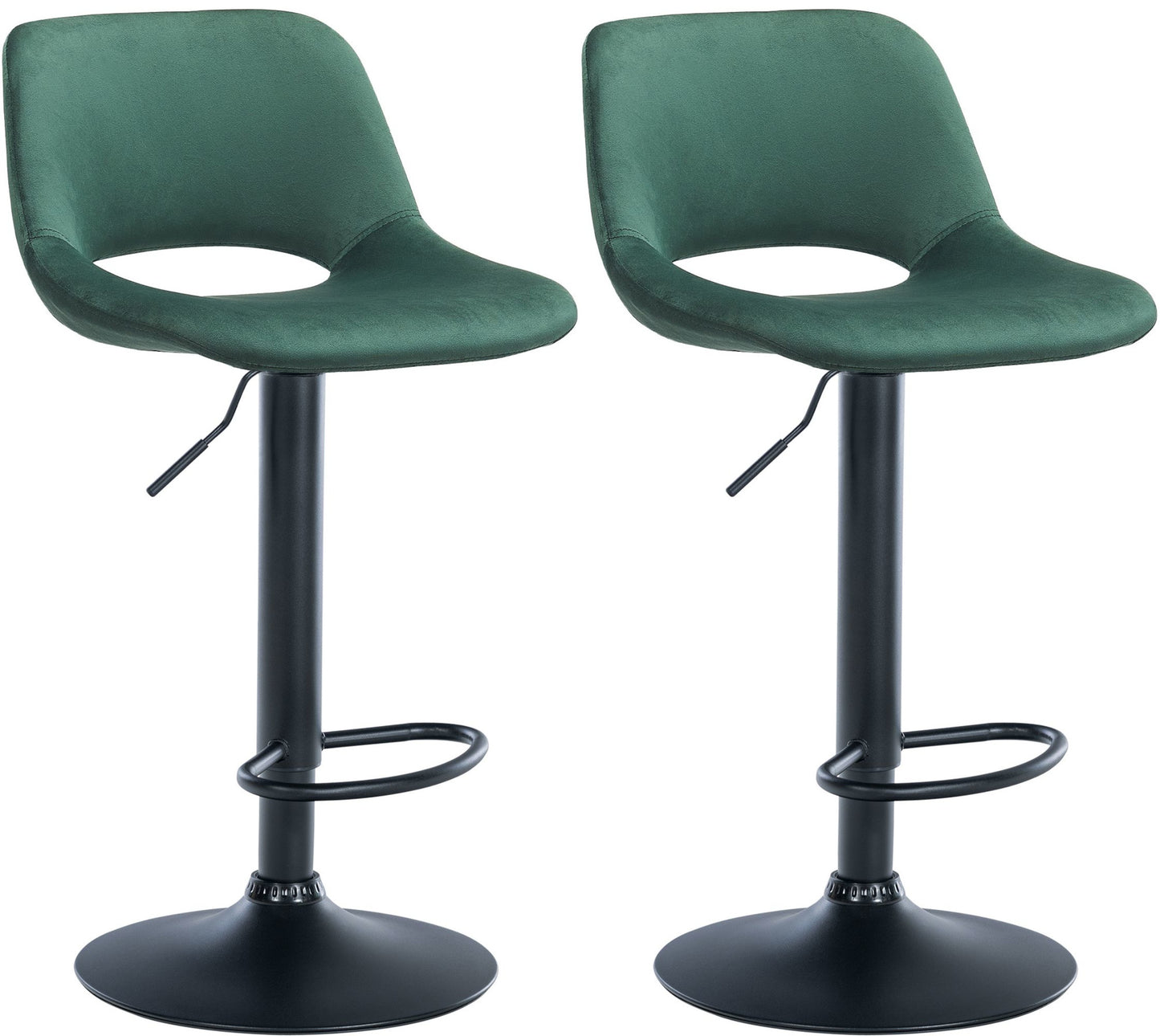 2er Set Barhocker Camden Samt