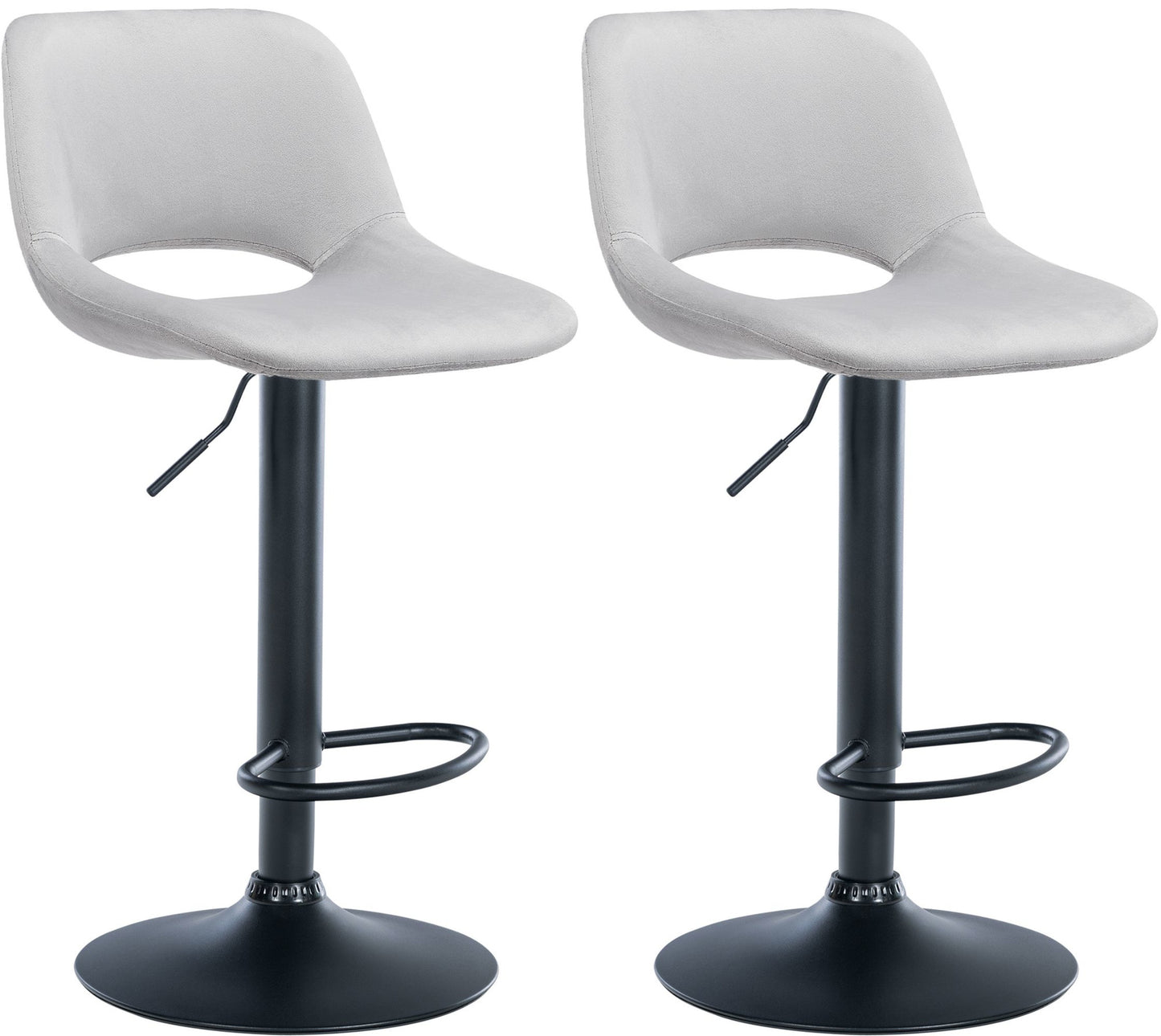 2er Set Barhocker Camden Samt