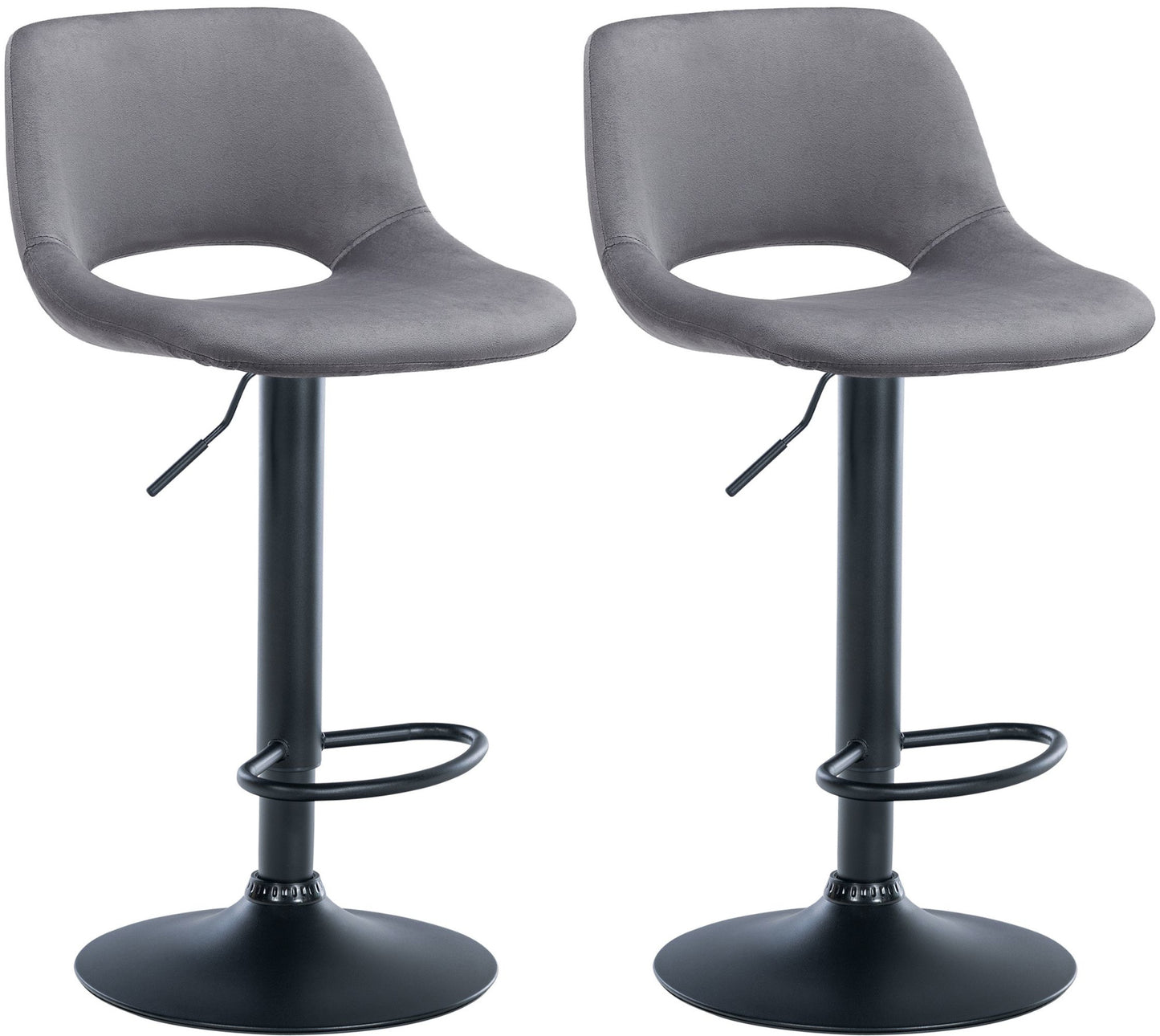 2er Set Barhocker Camden Samt