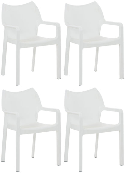 4er Set Gartenstühle Diva mit Armlehne