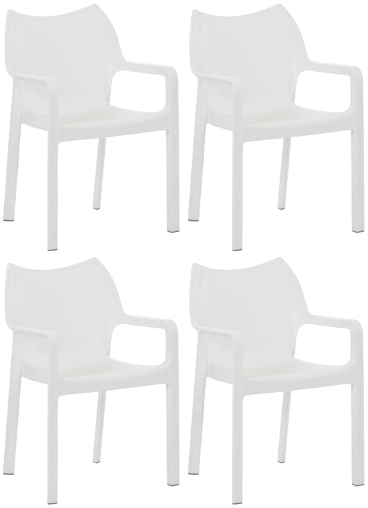 4er Set Gartenstühle Diva mit Armlehne