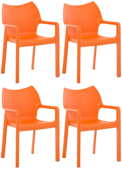 4er Set Gartenstühle Diva mit Armlehne