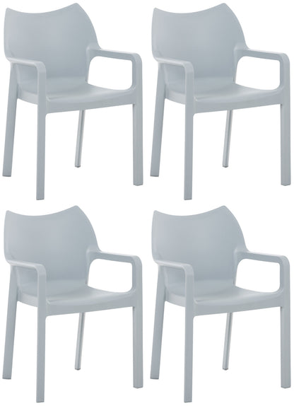 4er Set Gartenstühle Diva mit Armlehne