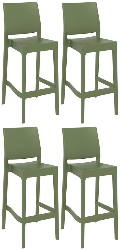 4er Set Barhocker Maya Kunststoff