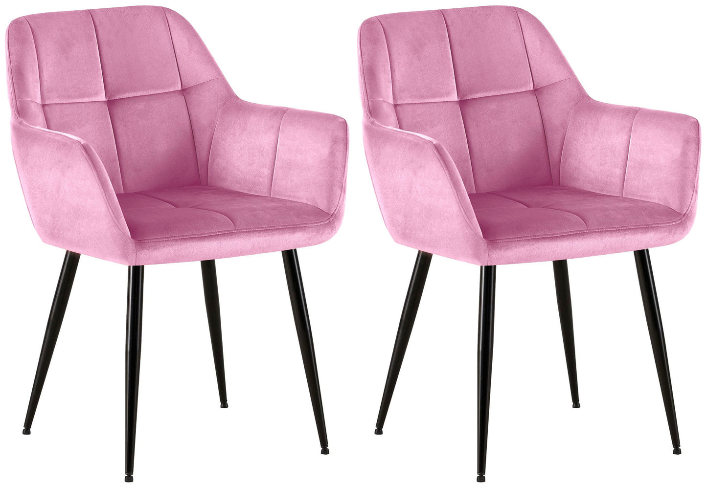 2er Set Esszimmerstuhl Emia Samt