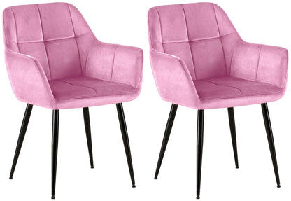 2er Set Esszimmerstuhl Emia Samt