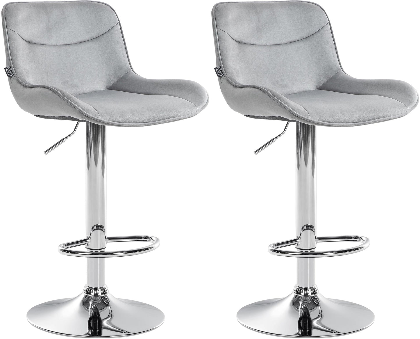 2er Set Barhocker Vonore Samt