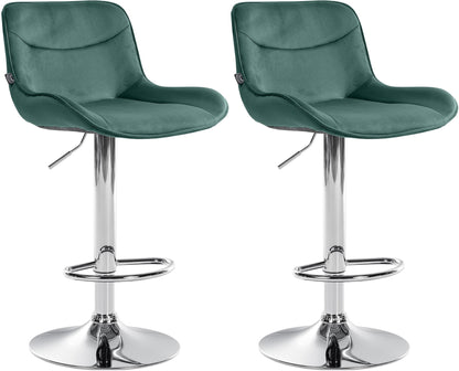 2er Set Barhocker Vonore Samt