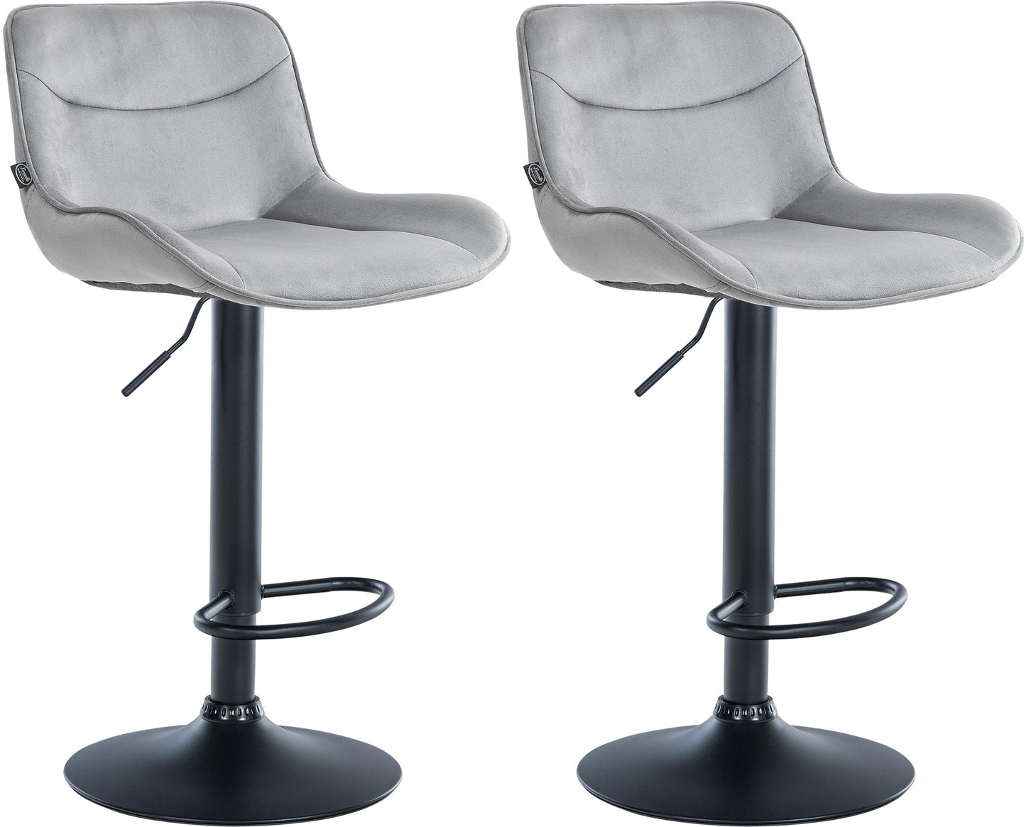 2er Set Barhocker Vonore Samt