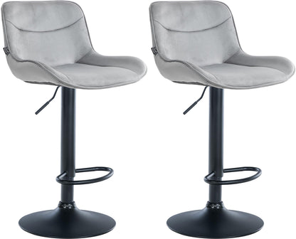 2er Set Barhocker Vonore Samt