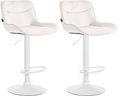 2er Set Barhocker Vonore Samt