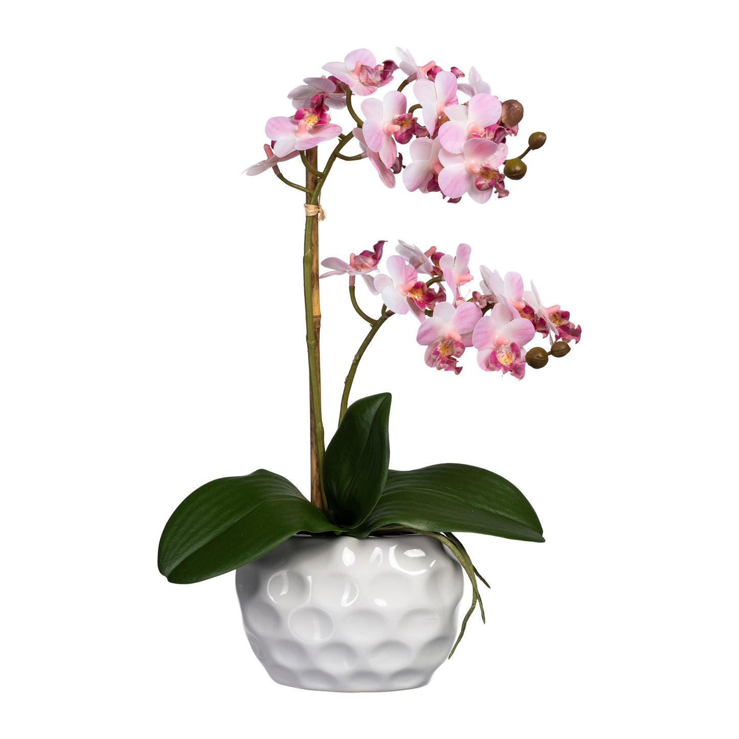 Künstliche Mini-Orchidee 40 cm in weißer Keramikvase – elegante Deko in verschiedenen Farben