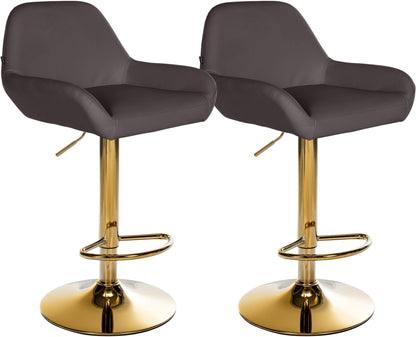 2er Set Barhocker Braga Gold Kunstleder