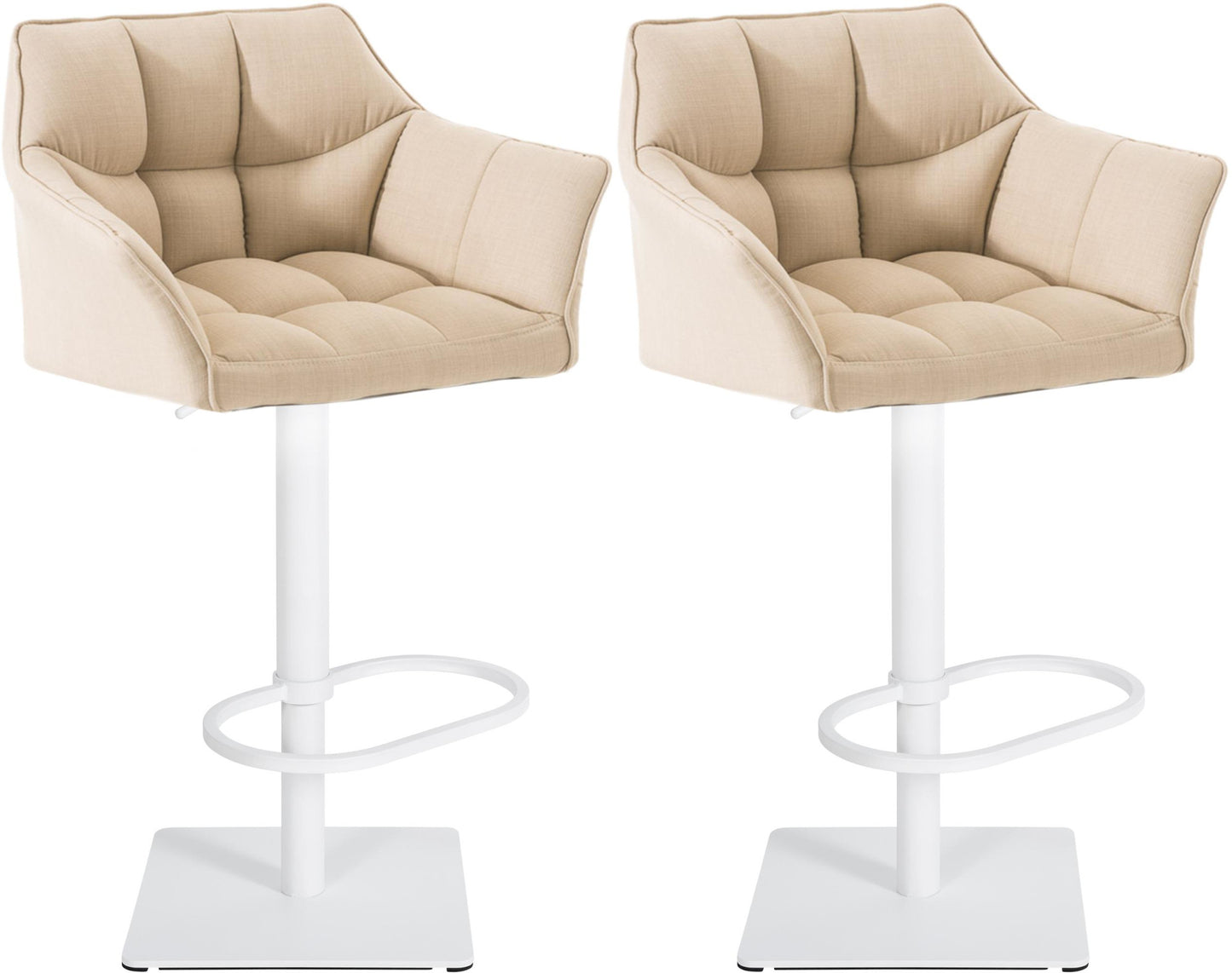 2er Set Barhocker Damaso Stoffbezug