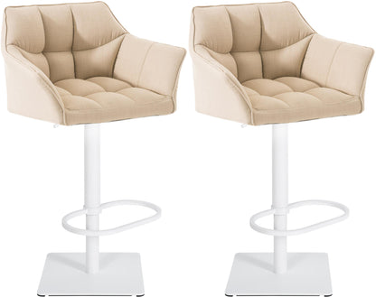 2er Set Barhocker Damaso Stoffbezug