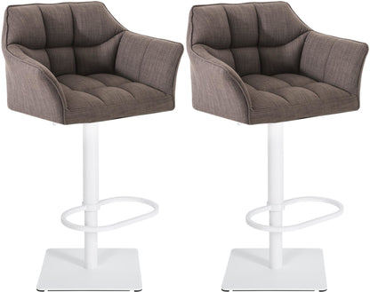 2er Set Barhocker Damaso Stoffbezug