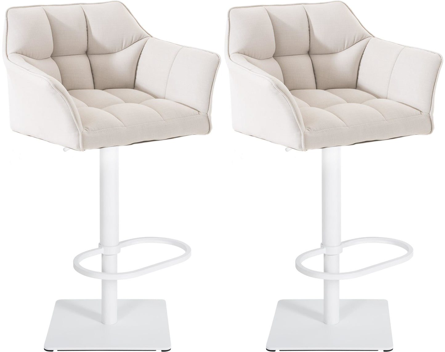 2er Set Barhocker Damaso Stoffbezug