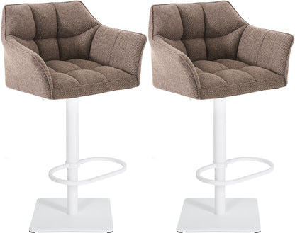 2er Set Barhocker Damaso Stoffbezug