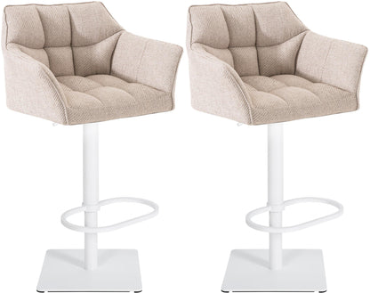 2er Set Barhocker Damaso Stoffbezug