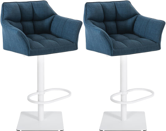 2er Set Barhocker Damaso Stoffbezug