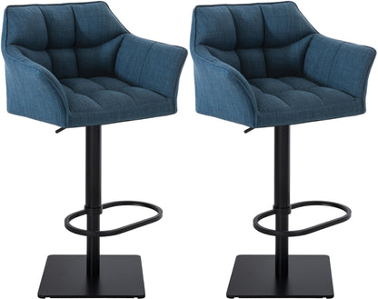 2er Set Barhocker Damaso Stoffbezug