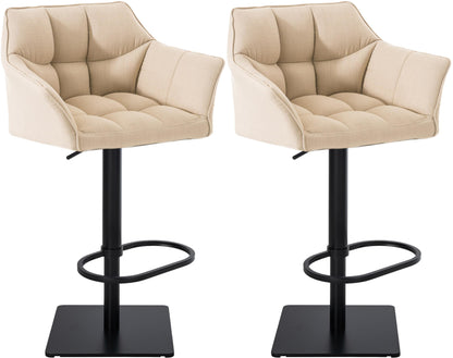 2er Set Barhocker Damaso Stoffbezug