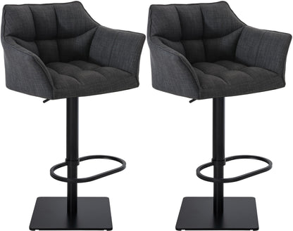 2er Set Barhocker Damaso Stoffbezug