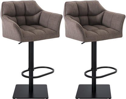 2er Set Barhocker Damaso Stoffbezug