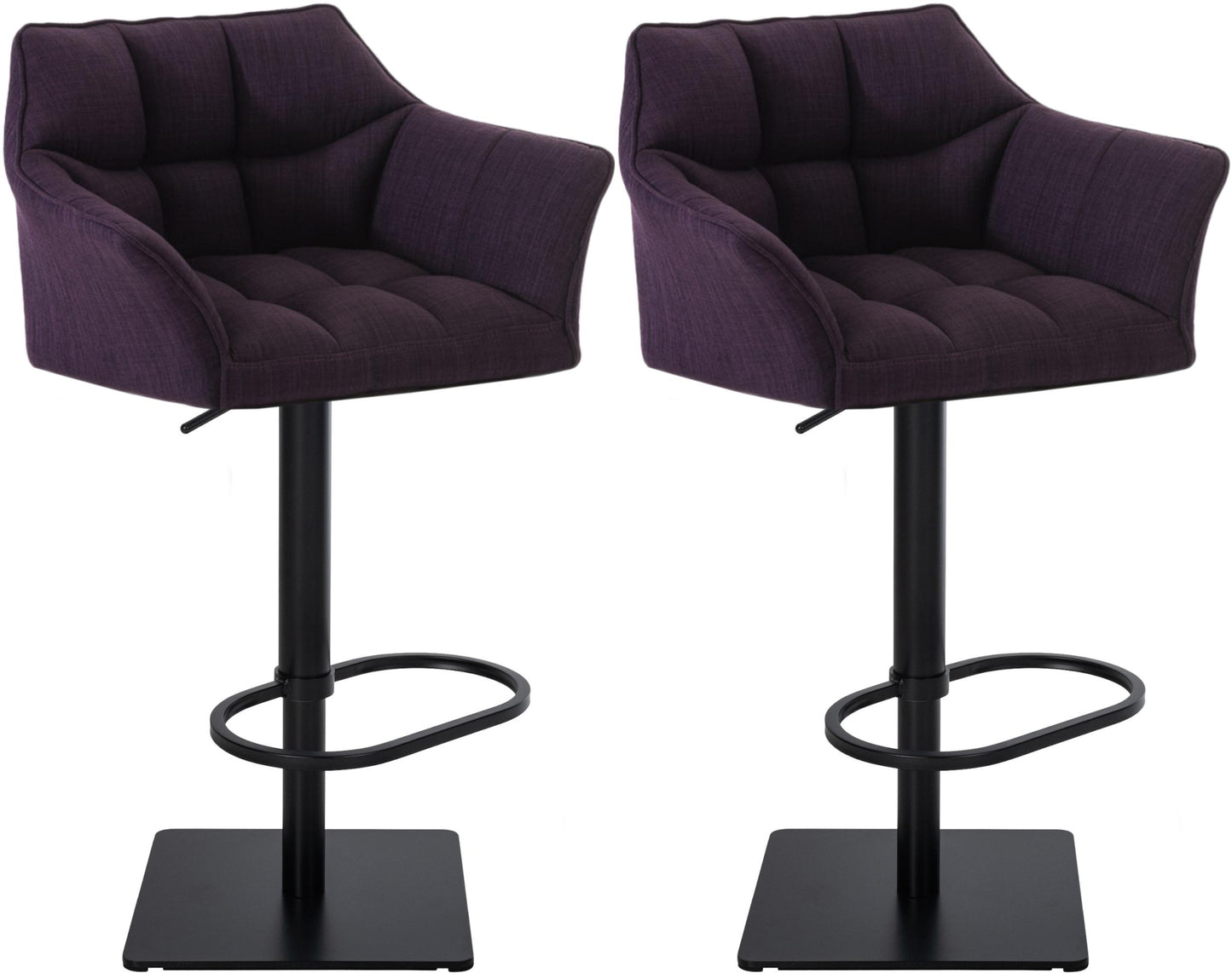 2er Set Barhocker Damaso Stoffbezug