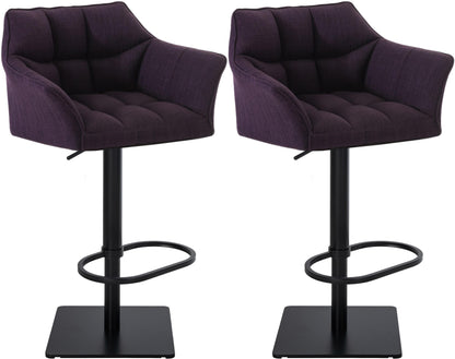 2er Set Barhocker Damaso Stoffbezug